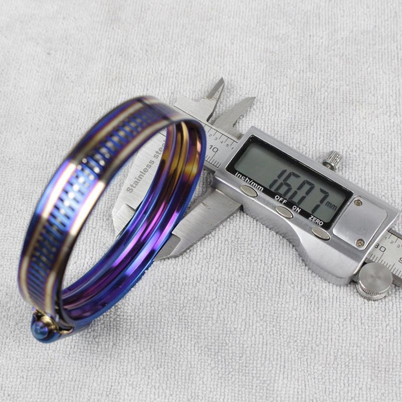 T-bult Slangklämma Rostfritt Stål 37mm till 102mm Titanblå Justerbar Rörfästklämma Universell Slangklämma