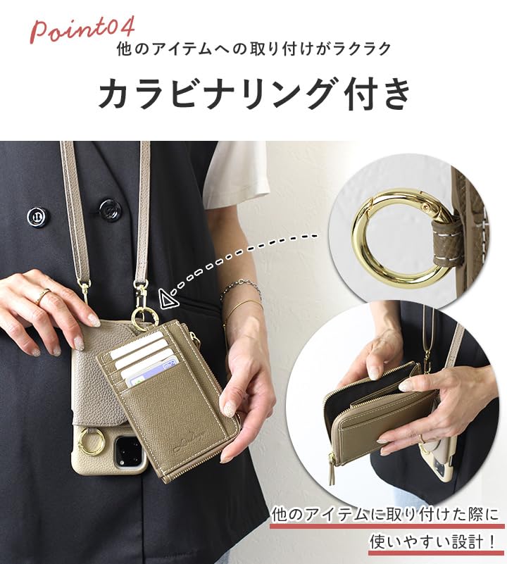 Lizdays Genuine Leather Fragment Case Mini Wallet with Zipper and Coin Slim Design Women's L-Shaped Purse, (Lavender)