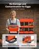 2 Tiers Chicken Nesting Boxes, 6 Compartments, Metal Egg Laying Boxes with Protective Collection Lids, Roll Out Nesting Box, Easy to Assemble, Ideal