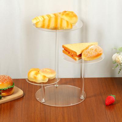 4-laags Taart- en Cupcake Standaard Helder Acryl Ronde Dessert Display Stand voor Bruiloft Afstudeerfeest Verjaardag Familiebijeenkomst