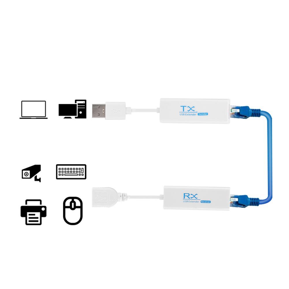 USB 2.0 200M Extender RJ45 Ethernet Extension Cable Network Cable Adapter