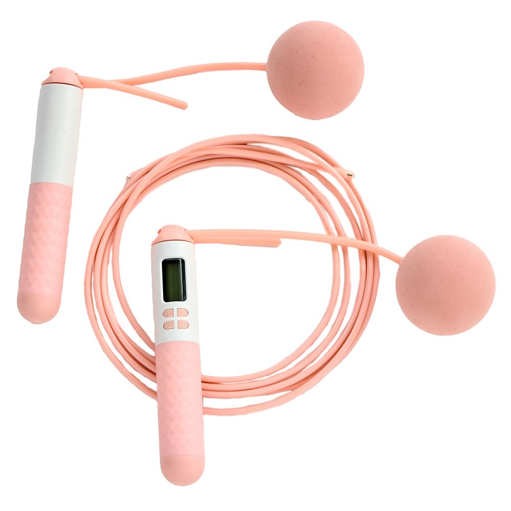 

Inflatable Jump Rope for Indoor Cardio Training, Pink