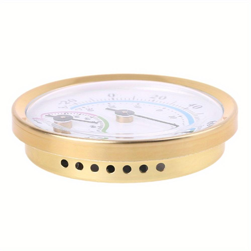 Termometru Higrometru de 2,28" suspendat pe perete, din aluminiu, pentru interior, exterior, sauna, -20~+120℉, 0~100%RH, monitor de testare a temperaturii umiditatii(Nu este necesară baterie)