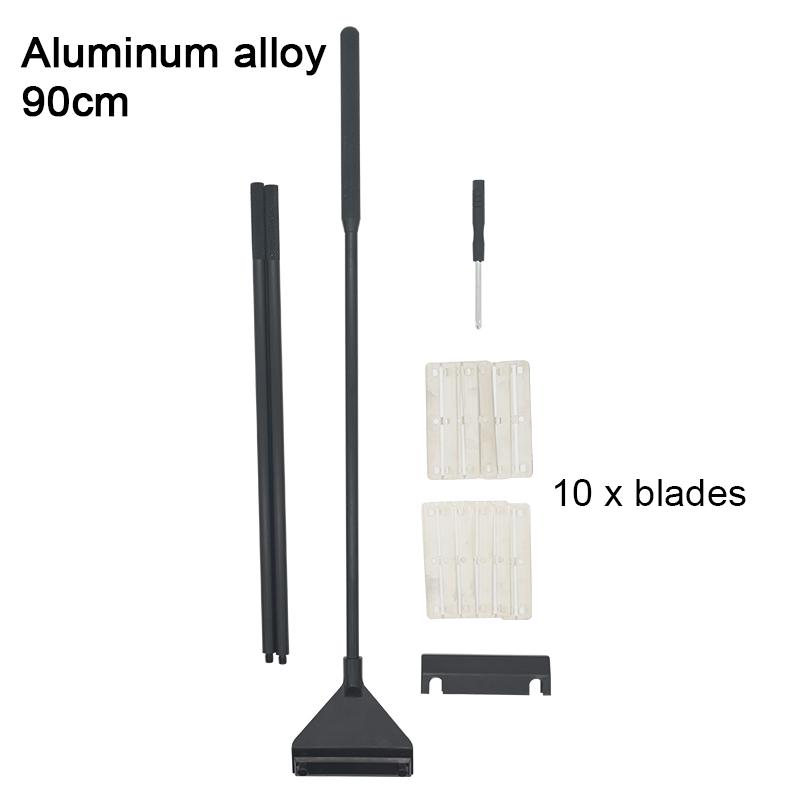 Aquarium Algae Remover Aluminum Alloy Stainless Steel Scraper Blade Fish Tank Glass Water Plant Grass Cleaning Tools Accessories