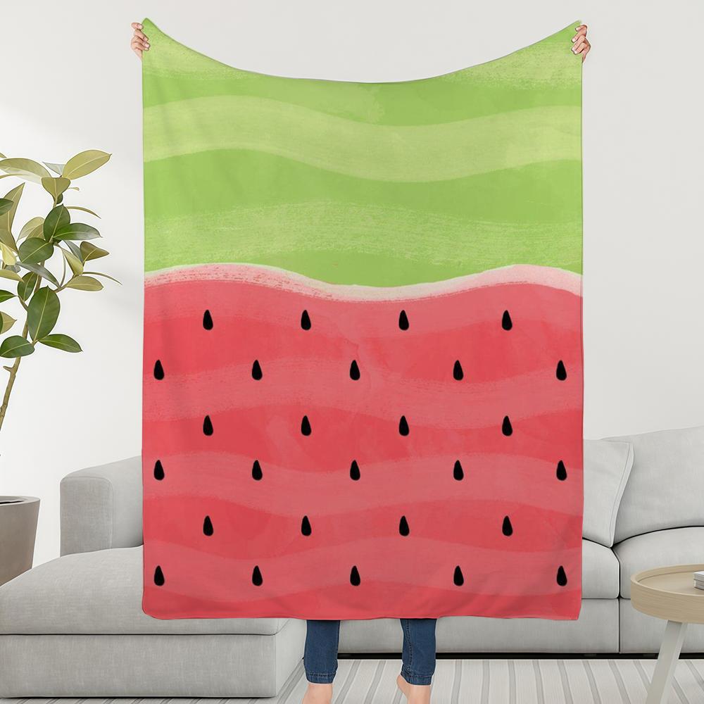 Full Blanket Throw Fresh Super Cosy Plush Living Room Sofa Couch Childish Fruits Screen Birthday Gifts