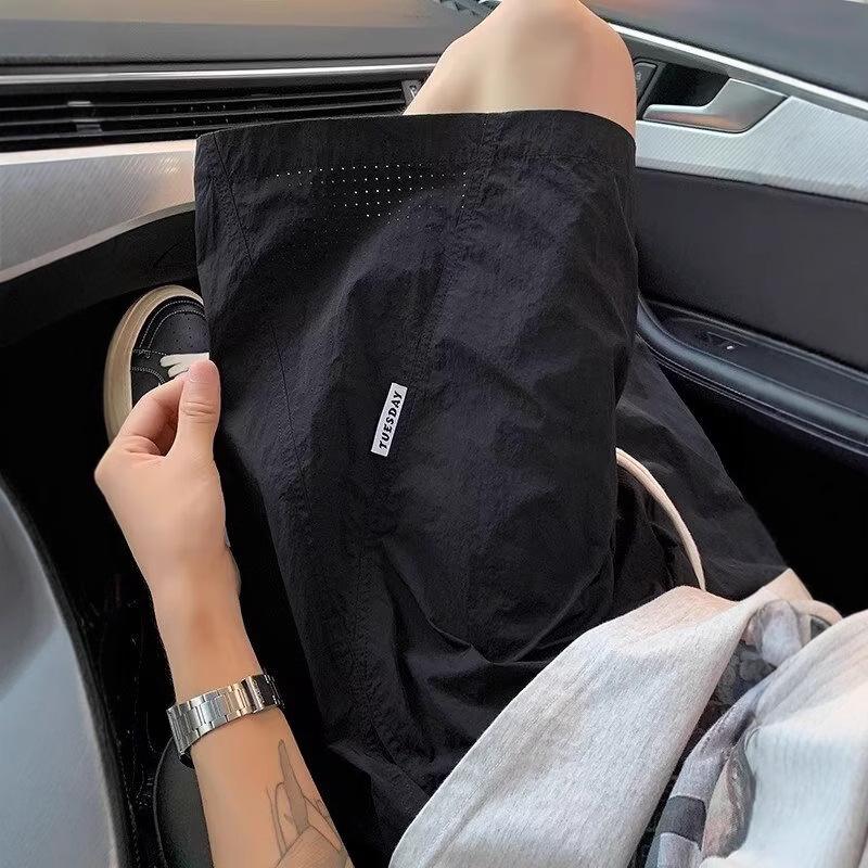 

Men s American Mesh Quick-Dry Summer Beach Shorts - Loose Fit Casual Sports Five-Point Pants L фіолетовий