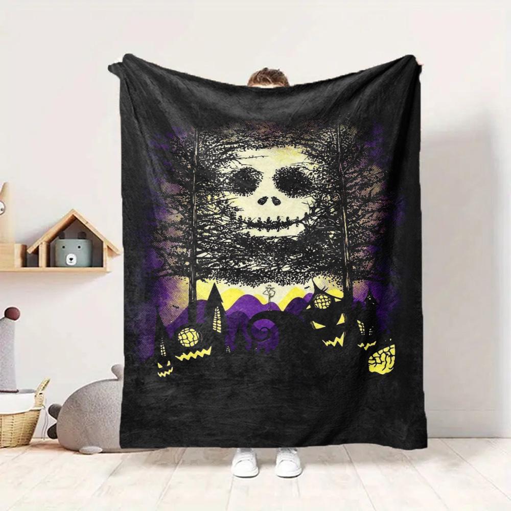 Halloween Night Flannel Blanket Throw Blanket Soft Warm Sofa Bed Camping Home Decor Unique Christmas Gift C9211520