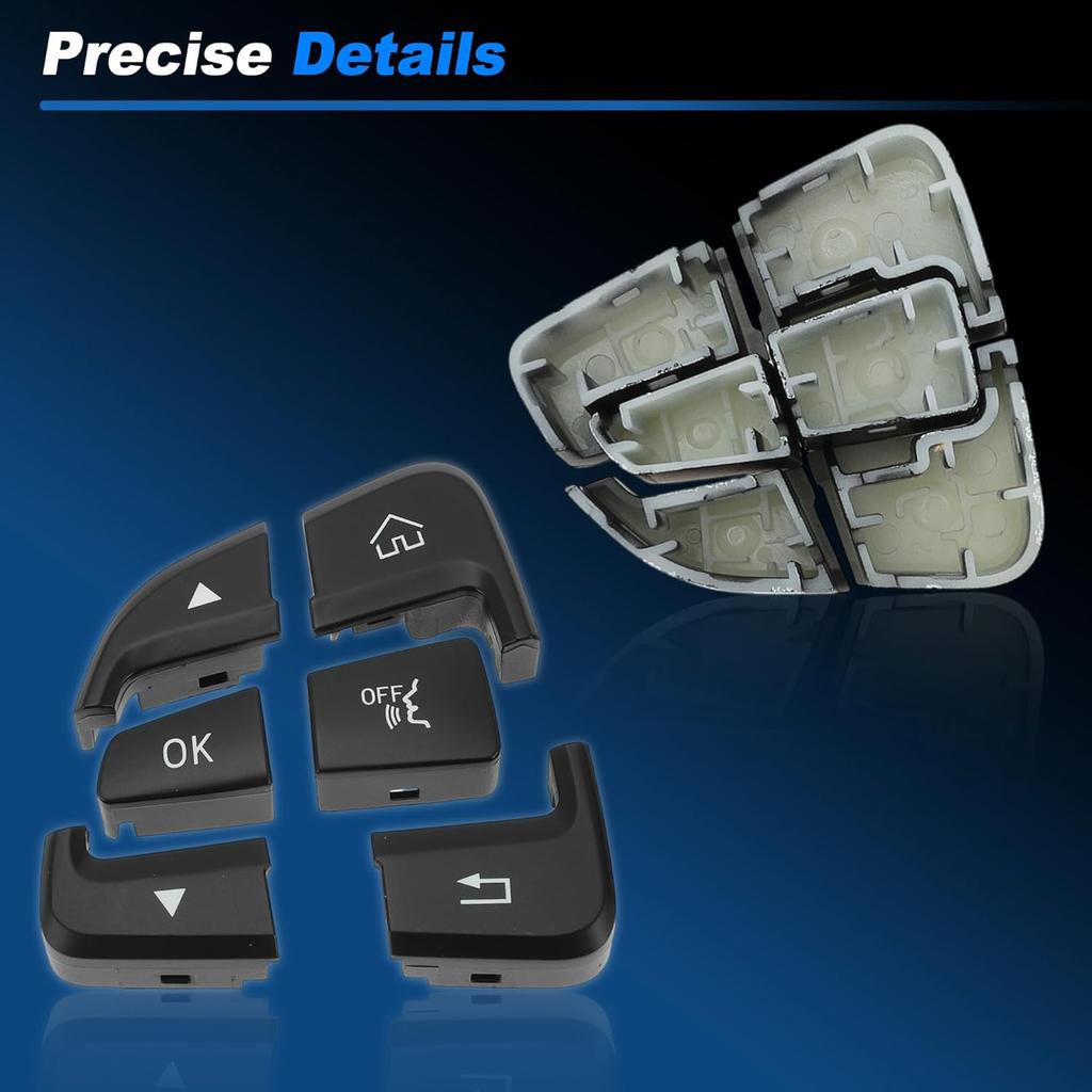 Steering Wheel Buttons for Mercedes-Benz C250 C300 C350 C-Class (W205) 2016-2018 for Mercedes-Benz GLC Class Steering Wheel Button Cover Replaces