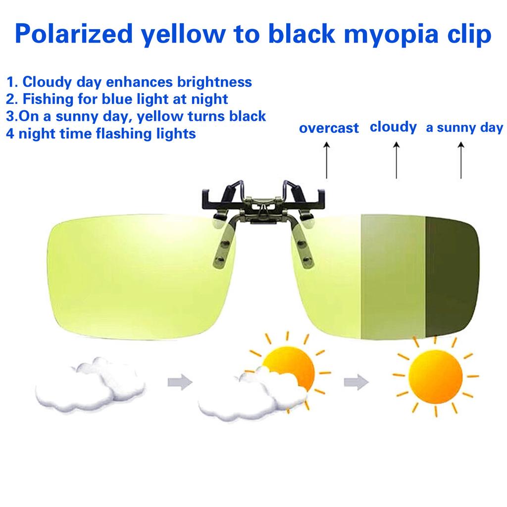 Polarised Colored Filter Clip On Glasses For Improved Clarity In Low Light Light Blocking Filter for Glasses /Goggles