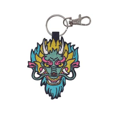 [HINIHAO HI,] 1 Pc Dragon Double-Sided Embroidered Keychain