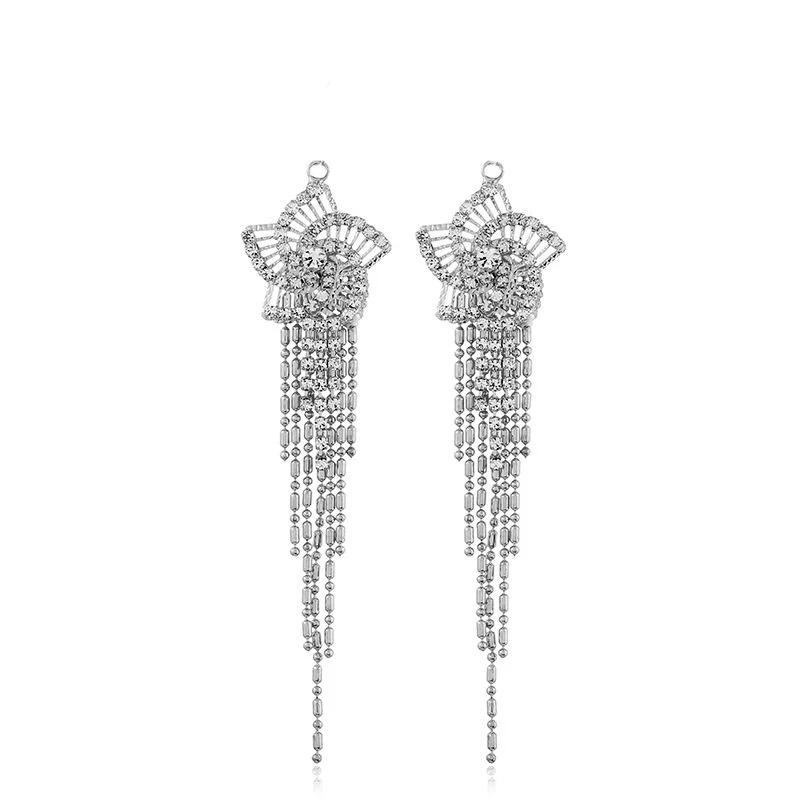 

Engood 30Pcs Rhinestones Windmill Tassel Button Sewing Trim & Embellishments Craft Buckle for DIY Jewelry Earrings Pendants Hair срібний