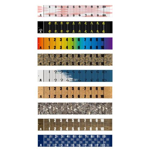 Fishing Ruler 100cm [110cm Scale] Fishing Ruler Wood Grain Pattern