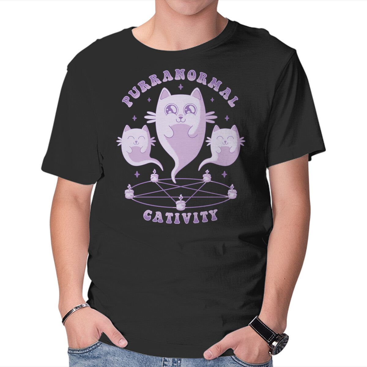 Unisex Crew Neck T-Shirt Purranormal Cativity Graphic Short Sleeve Casual Tee XL