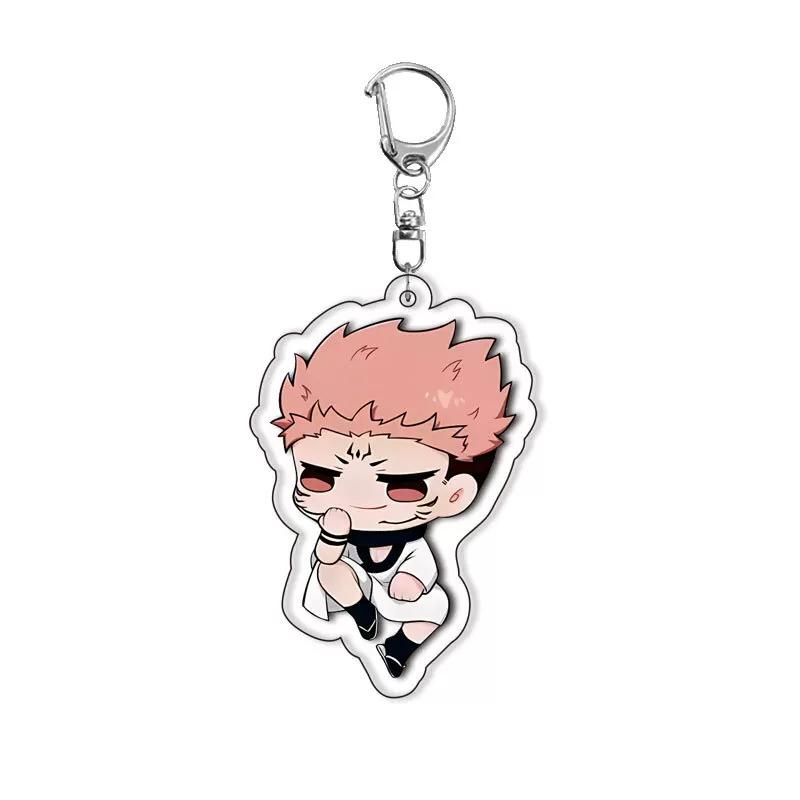 Süßer Jujutsu Kaisen Yuji Megumi Acryl Schlüsselanhänger, Hochwertiger Tasche Anhänger für Schüler Geschenk
