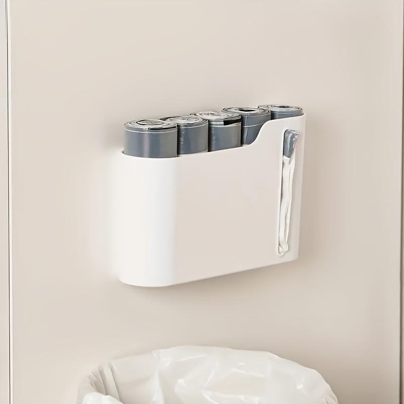 Faridabio Wall-Mounted Trash Bag Dispenser - Durable, Space-Saving Storage for Kitchen & Bathroom, Shelf Baskets