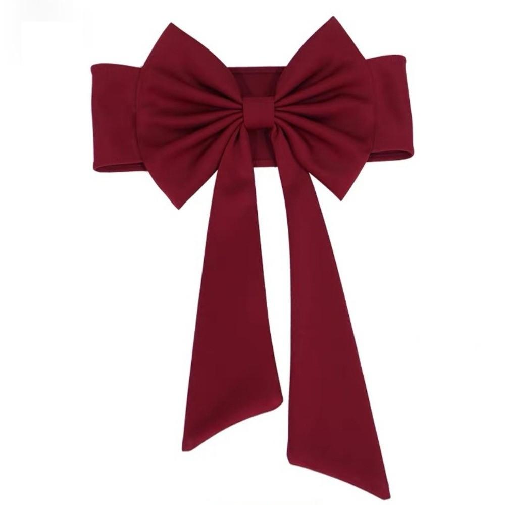 Pretied Bow Stretch Chair Sashes Elastic Design No-tie Chair Cover Sash  Wedding Decoration