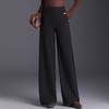 Angola Red Woolen Wide-Leg Tube Pants - Women's High Waist Autumn Long Pants with Good Drape, Loose Fit, New Style 2026.
