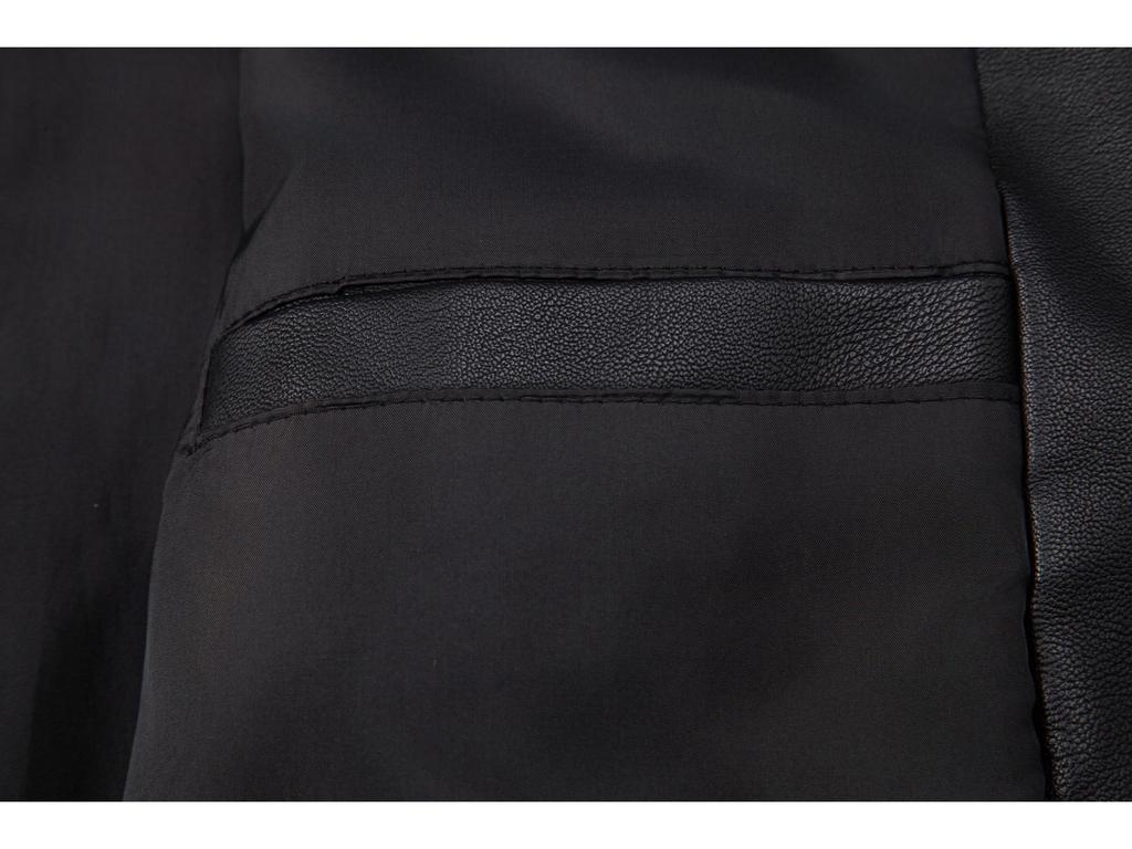 Men's Hooded PU Leather Motorcycle Jacket - Youth Casual Outdoor Faux Leather Jacket
