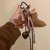 Yogodlns New PU Leather Starfish Snow Boots Bag Pendant Cute Decorative Handbag Hanging Fashion Braided Rope Bag Accessorie