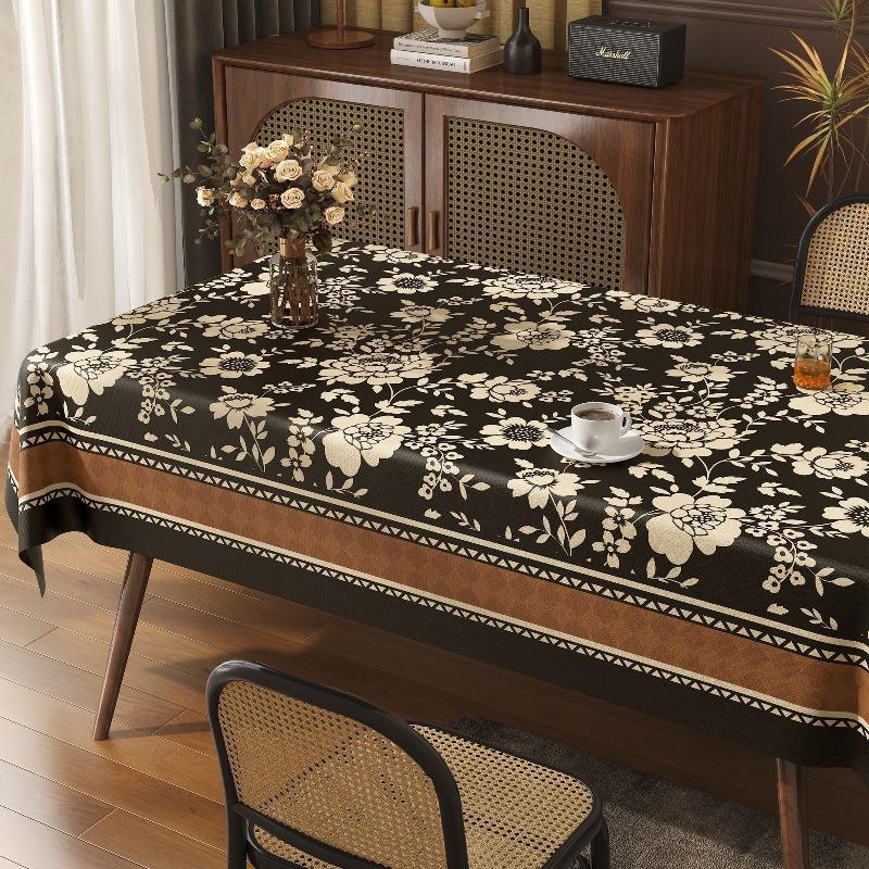 New Chinese Style Tablecloth Dust-proof and Wear-resistant Rectangular Dining Table Cloth Simple and Beautiful Decoration