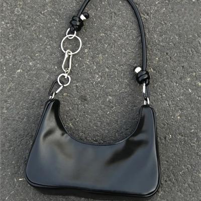 Vintage Black Underarm Bag Women Retro Pu Leather Casual Hobos Bags Handbag Female Harajuku  Shoulder Bags Aesthetic