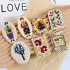 1/10 Peças Grampos de Cabelo Estilo Floresta Broche Acessórios DIY Série Menina Personagens Fofos Bordados para Bolsas Roupas