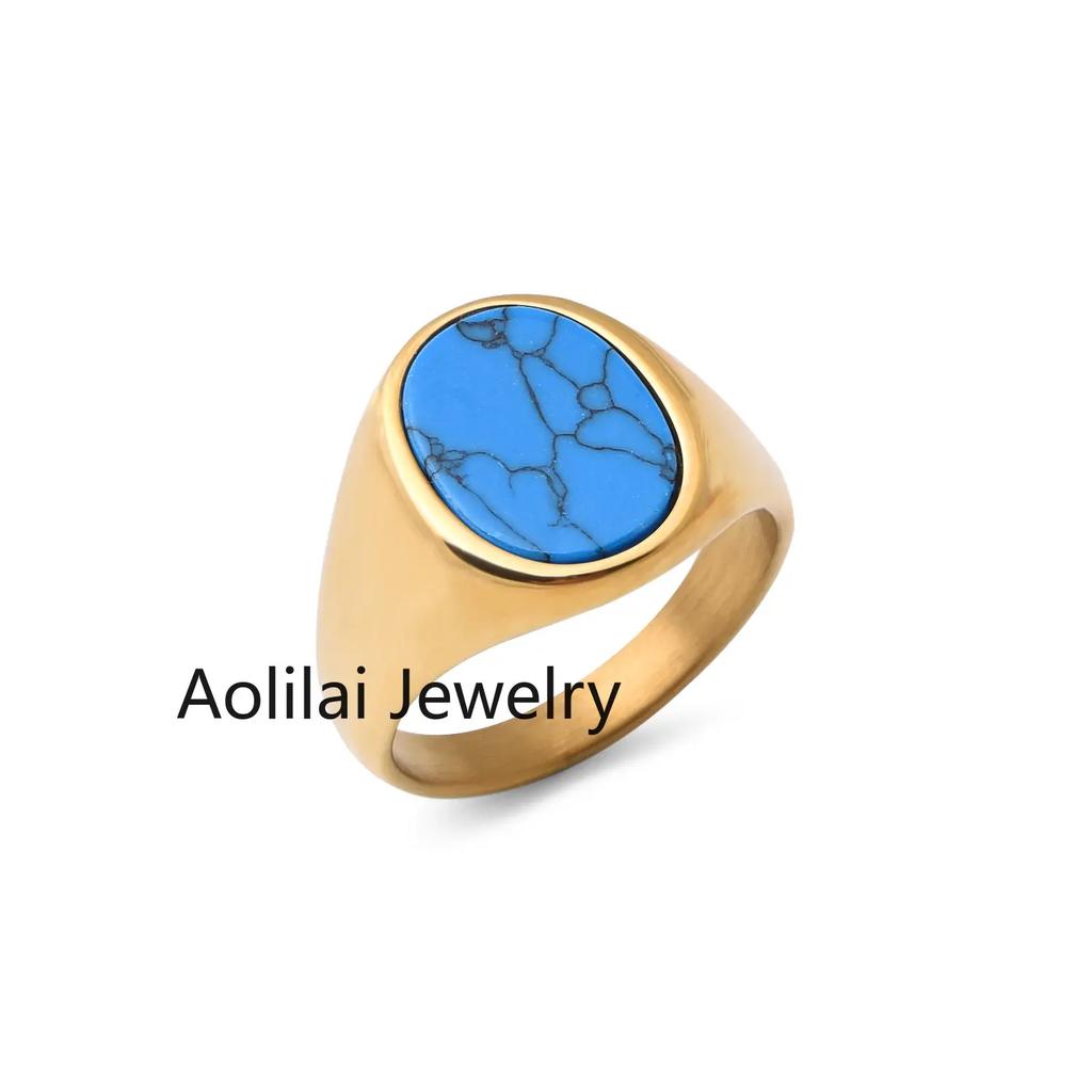 R3326 Men's/Women High Quality 316L Stainless Steel Onyx Rings