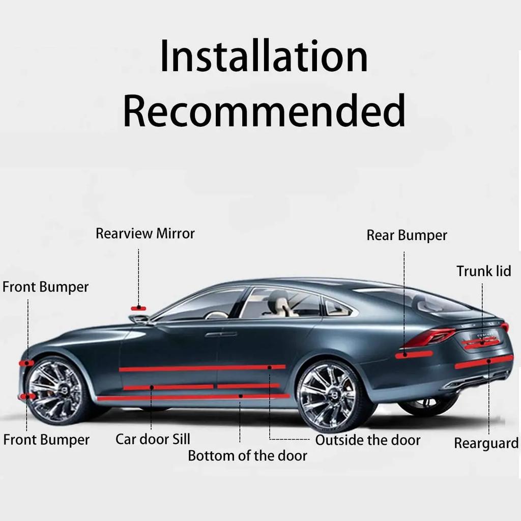 Kohlefaser-Auto-3D-Klebeband-Aufkleber Vinyl Matte Türspiegel Selbstklebende Paste Schutz DIY Schutz Schutzfolie Wasserdicht