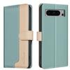 Two Color Patchwork Style Splicing Design PU Leather Flip Stand Wallet Phone Bag Case for Google Pixel 8,Pixel 8a,Pixel 8 Pro,Pixel 9,Pixel 9 Pro