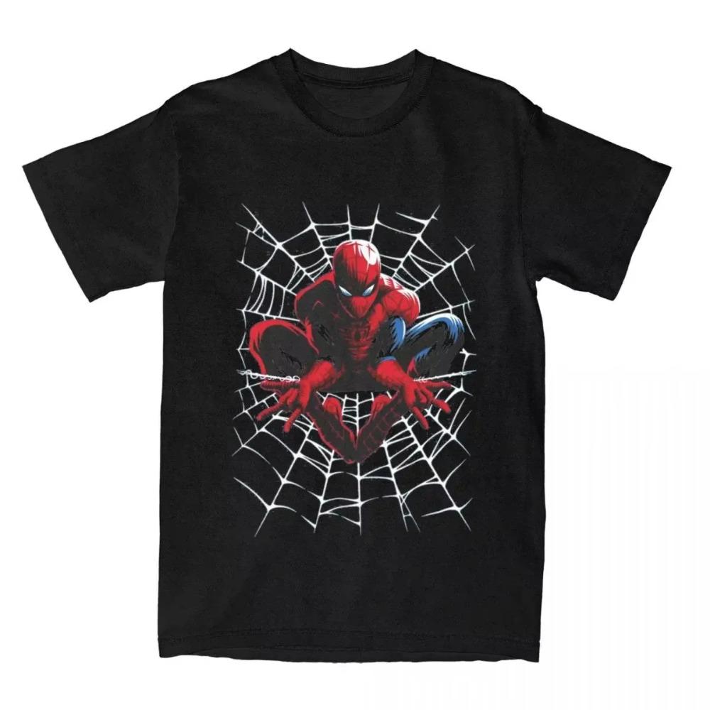 Men Women Spider Man Shirt Merch 100% Cotton T-shirt Clothing Novelty Tee Shirt Summer