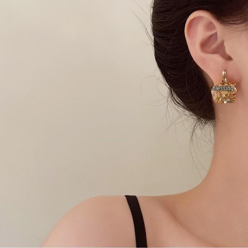 

Серьги из витой металлической сетки в европейском и американском французском стиле