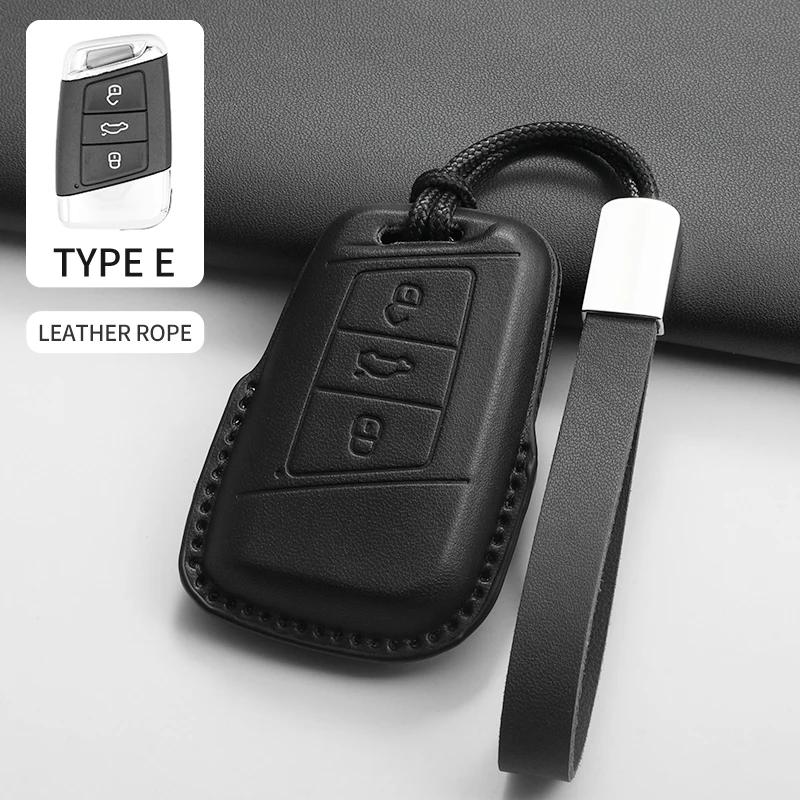 

For Volkswagen VW Polo Golf7 MK7 Tiguan Passat B5 B6 B7 Golf 4 5 6 MK6 Jetta Lavida Skoda PU Car Key Case Cover Shell Key Bag
