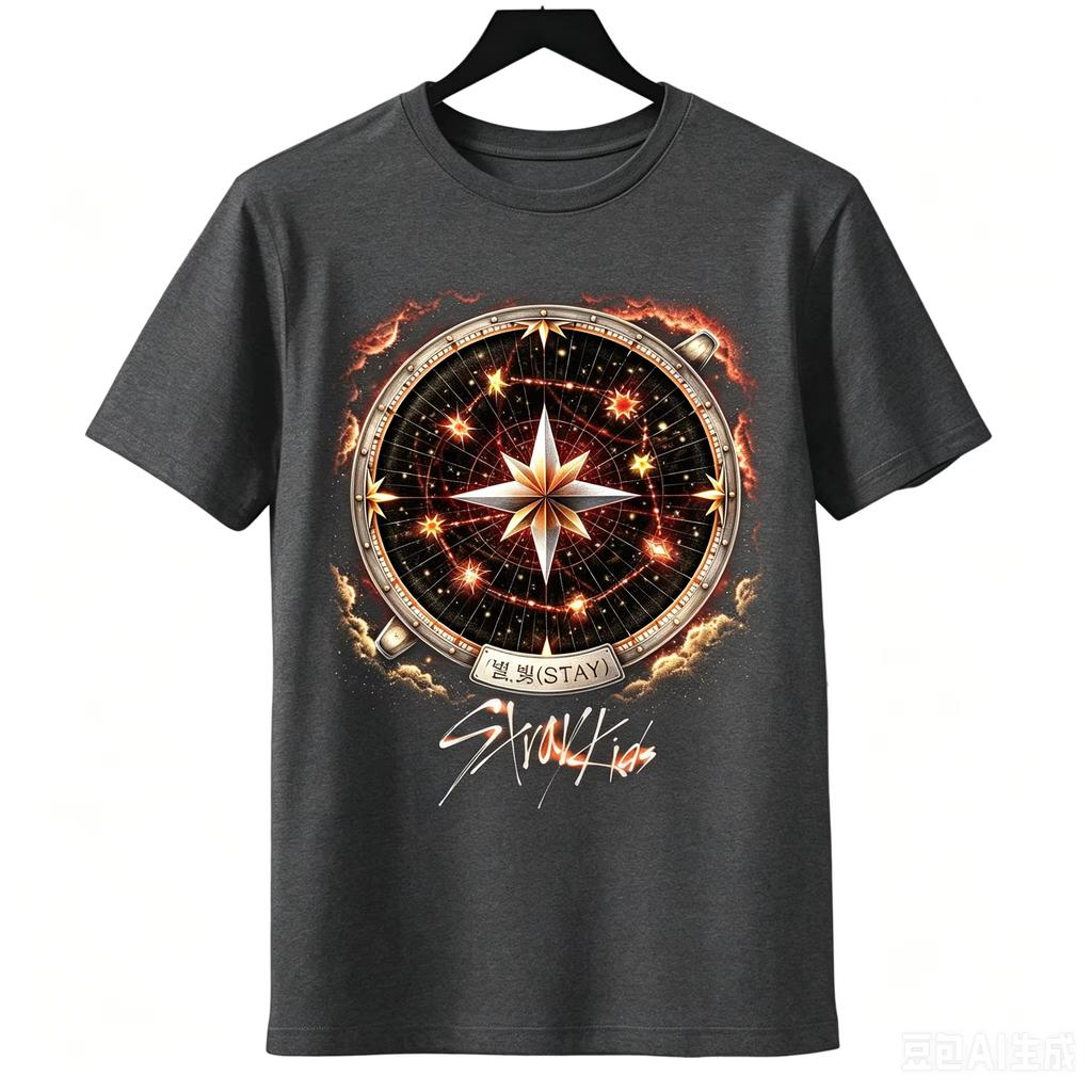 Summer Hot Sale Stray Kids 8th Anniversary Fans T-shirt HIP HOP High Street Men Women Gothic Oversized T-shirt Y2K Harajuku Punk T-shirt