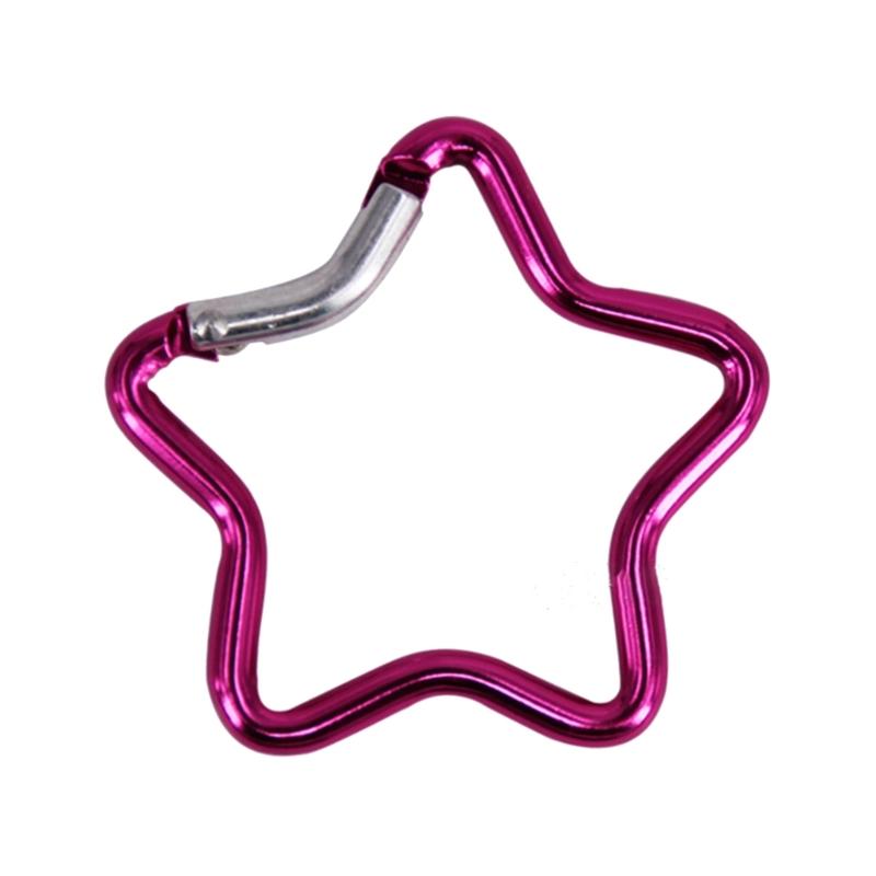Carabiner Clip Star Shape Climbing Buckle Aluminum Alloy Heavy Duty Keyring Hook for Camping Fishing Hiking Traveling