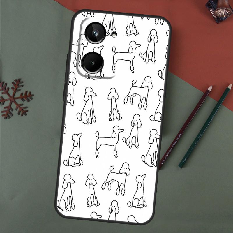 Poodle Dog Cartoon Case For Realme C75 C65 C67 C71 C63 C61 C55 C51 C53 C35 11 12 13 14 15 Pro Plus GT6 GT7 Pro
