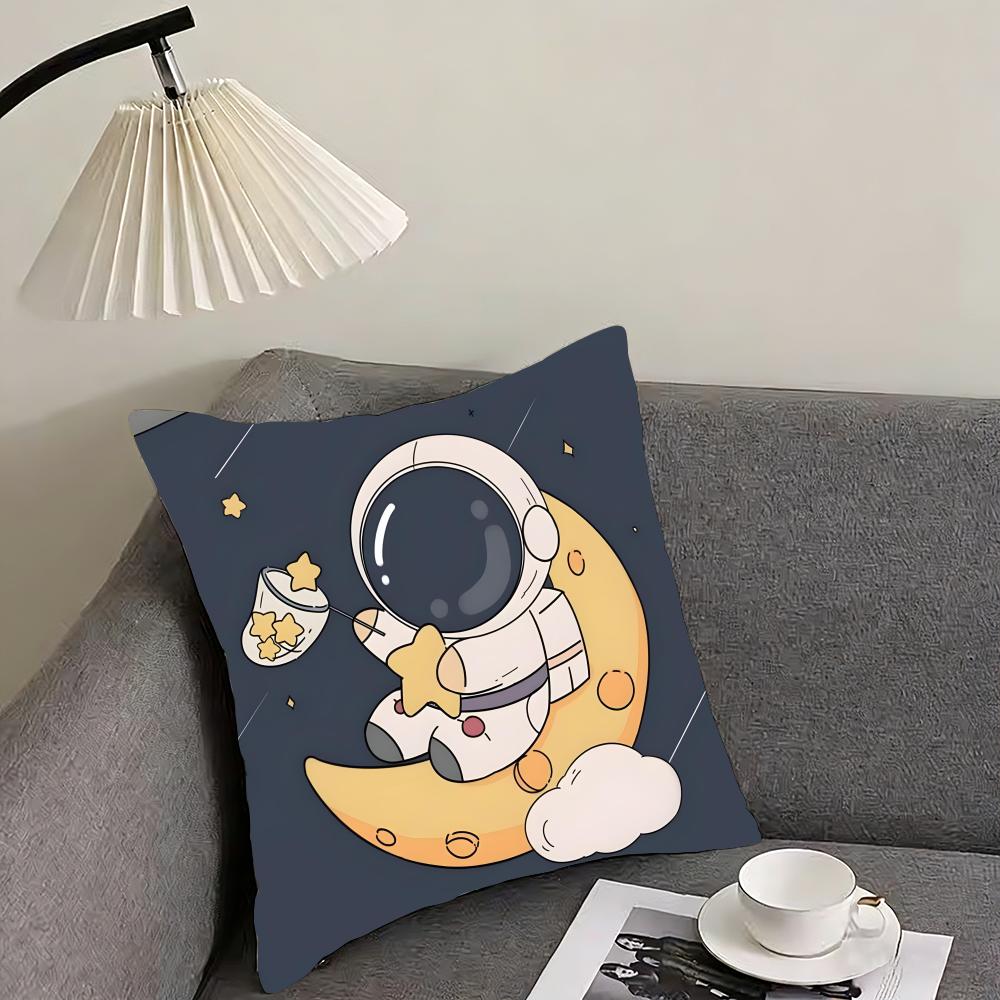 Astronaut Leuke Kussenhoes Kussensloop Ultrazacht Huidvriendelijke Stof Wolkachtig Comfort Verborgen Rits