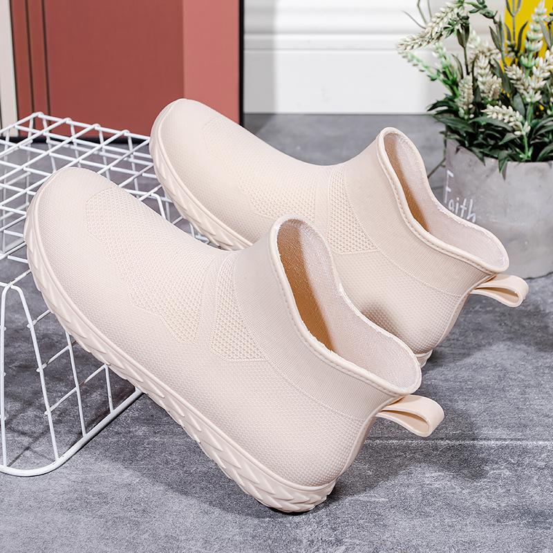 2025 new low tube rain shoes women's fashion simple and versatile rain boots low tube women's water shoes export