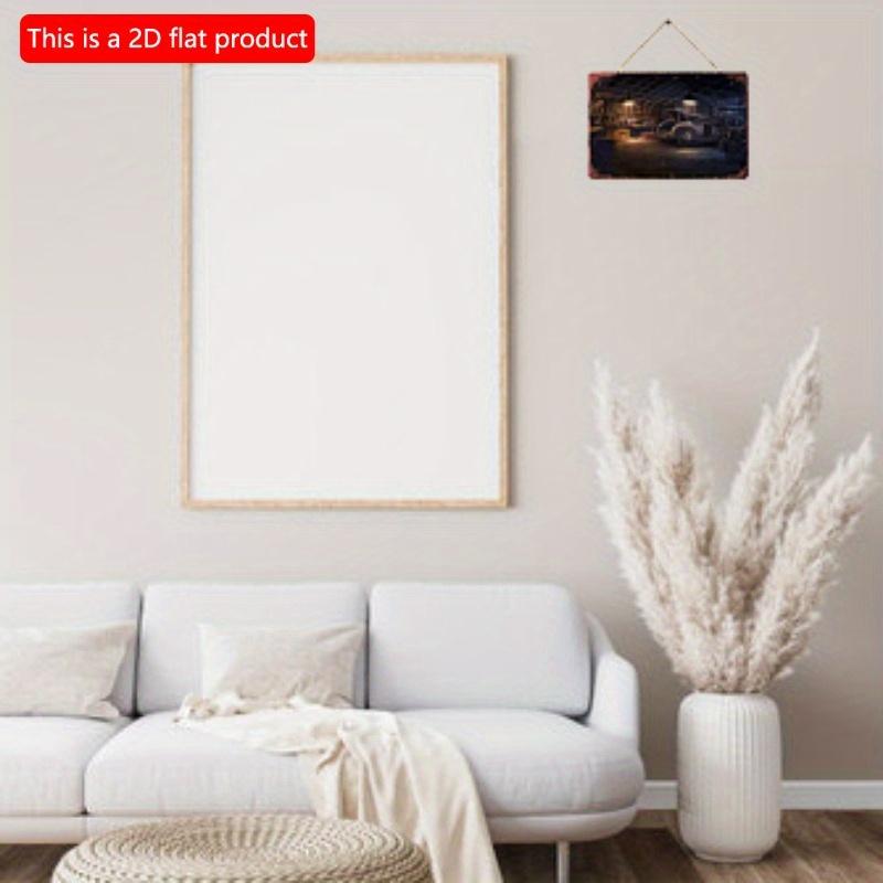 2D Flaches Holzschild 30*20cm Vintage Plakette "Real Garage", Perfekt für Zuhause, Büro, Garage Dekorative Wandkunst Verziertes Holzschild Holzkonstruktion