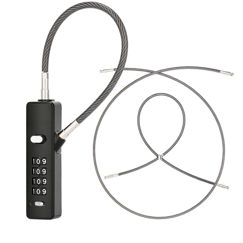 

4-значный кодовый замок с длинной веревкой и тросом, утолщенная проволока, пароль, замок для картотечного шкафа, навесной замок для улицы style 1