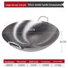 Traditional Double-Handle Wrought Iron Wok
