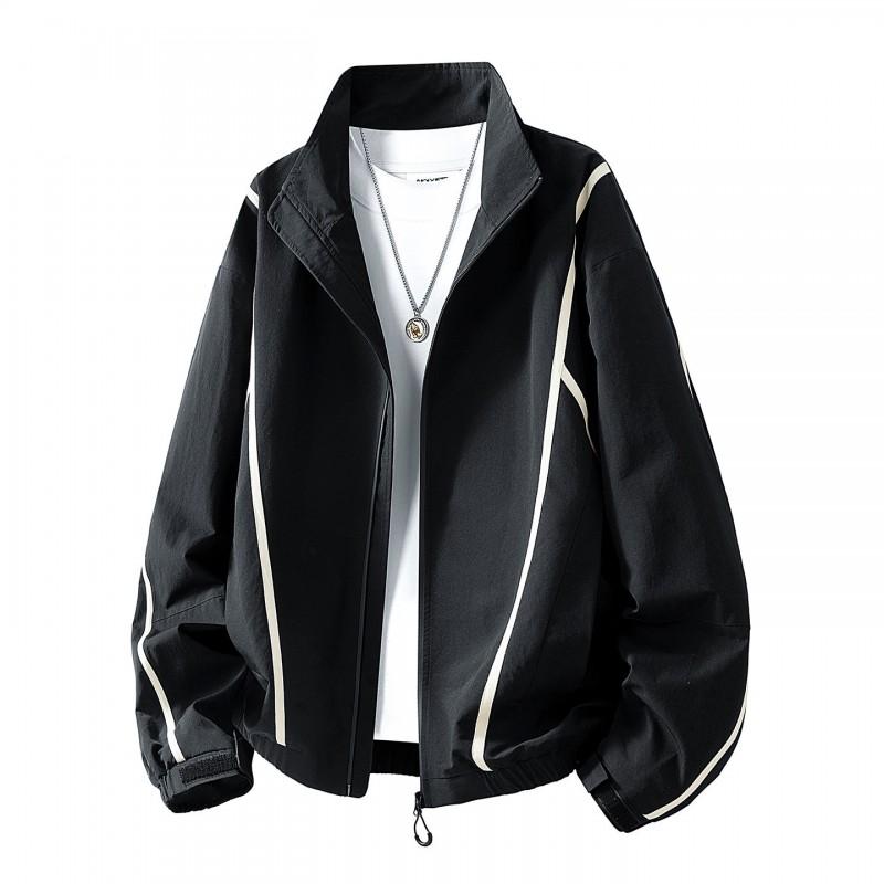 Mens Oversized Windproof Casual Jacket 2026 Fall Plus Size Loose Fit Outerwear Tall Guys