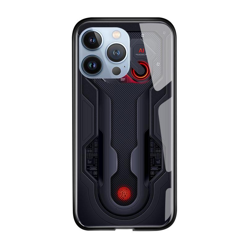 Handyhülle aus gehärtetem Glas für iPhone 11 12 13 14 15 16 17 Redmi 10 12 14C Note10 Note14 Xiaomi 11Lite PocoC75 Weiche Kante Stoßfest Glatte Schale