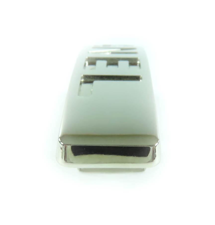 Excellent CHANEL hair accessory Logo Design Barrette Silver  Women 96P Used