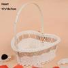 Beautiful Hand Made Storage Baskets With Handle Wicker Flower Basket  For Plant Home Wedding