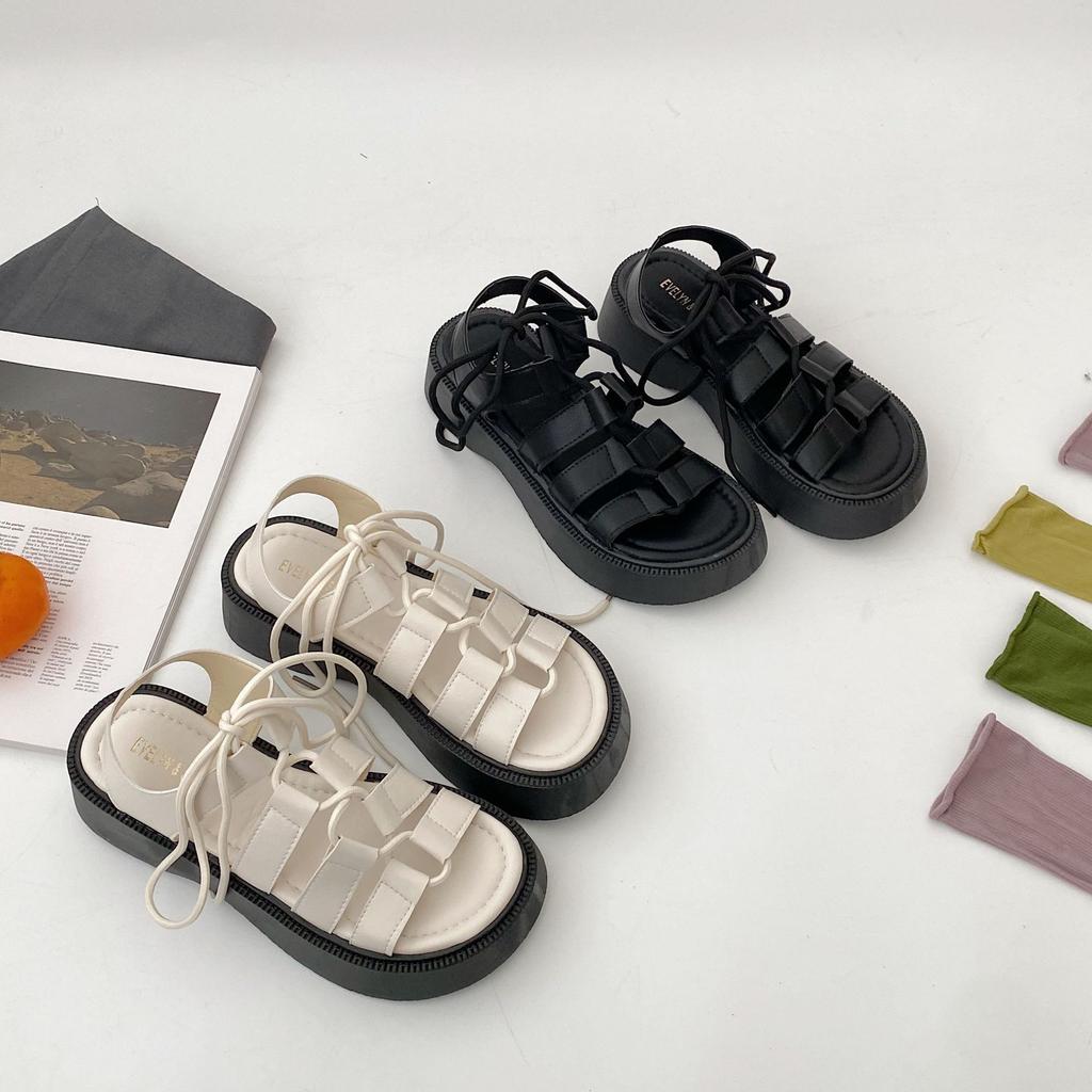 Queen fan sandals women's summer 2025 new Roman shoes French niche design sense popular ins trendy shoes