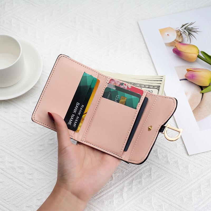 European & American Crocodile Pattern Women's Tri-fold Wallet: High-End, Multifunctional Coin Purse & Card Holder.