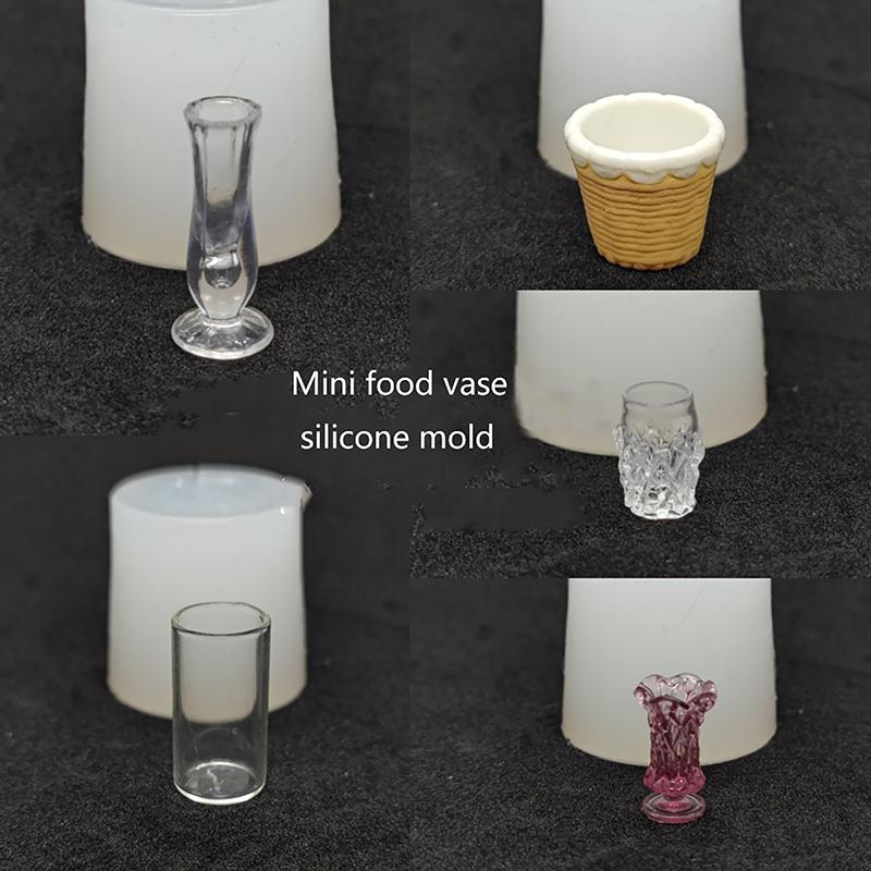 Dollhouse Miniature Vase Silicone Mold Dolls House Home Decoration Accessories Dollhouse Ornament