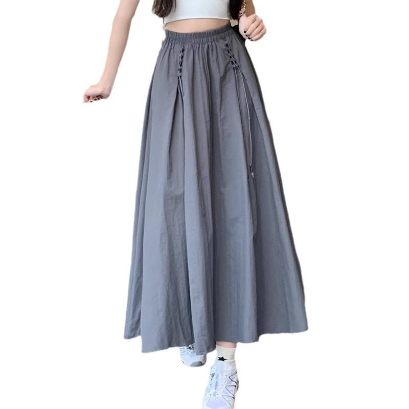 Plus-Size A-Line High Waist Skirt for All Seasons - Casual, Loose, and Slimming Design for Women