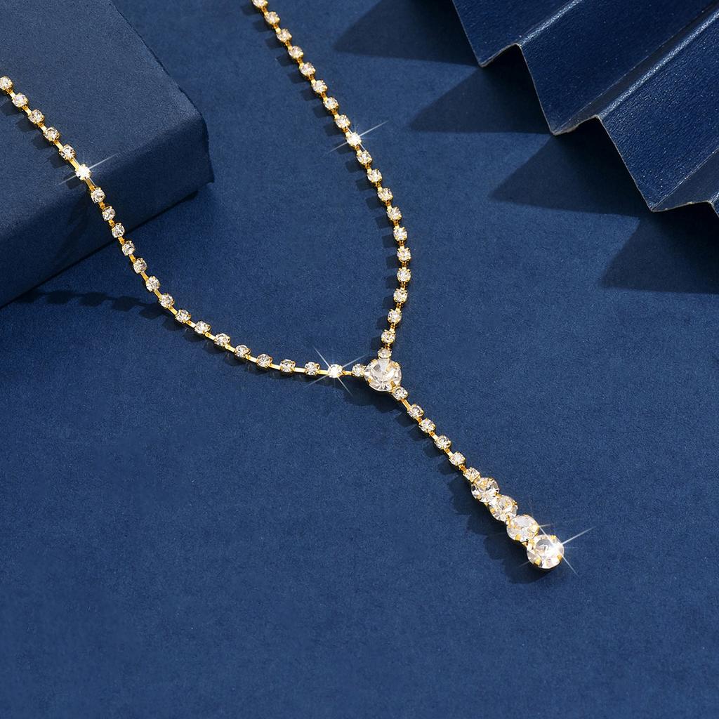 Modisch, leichter Luxus, minimalistisch, beliebter Schmuck, Bestseller-Halsketten, Strasssteine, grenzüberschreitende Bestseller