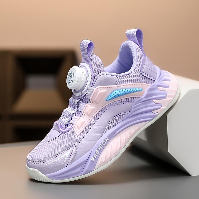 

Нове дитяче модне низьке дихаюче взуття Дитяче спортивне взуття для бігу на ґудзиках Хлопчики та дівчатка Зручні кросівки 39 фіолетовий
